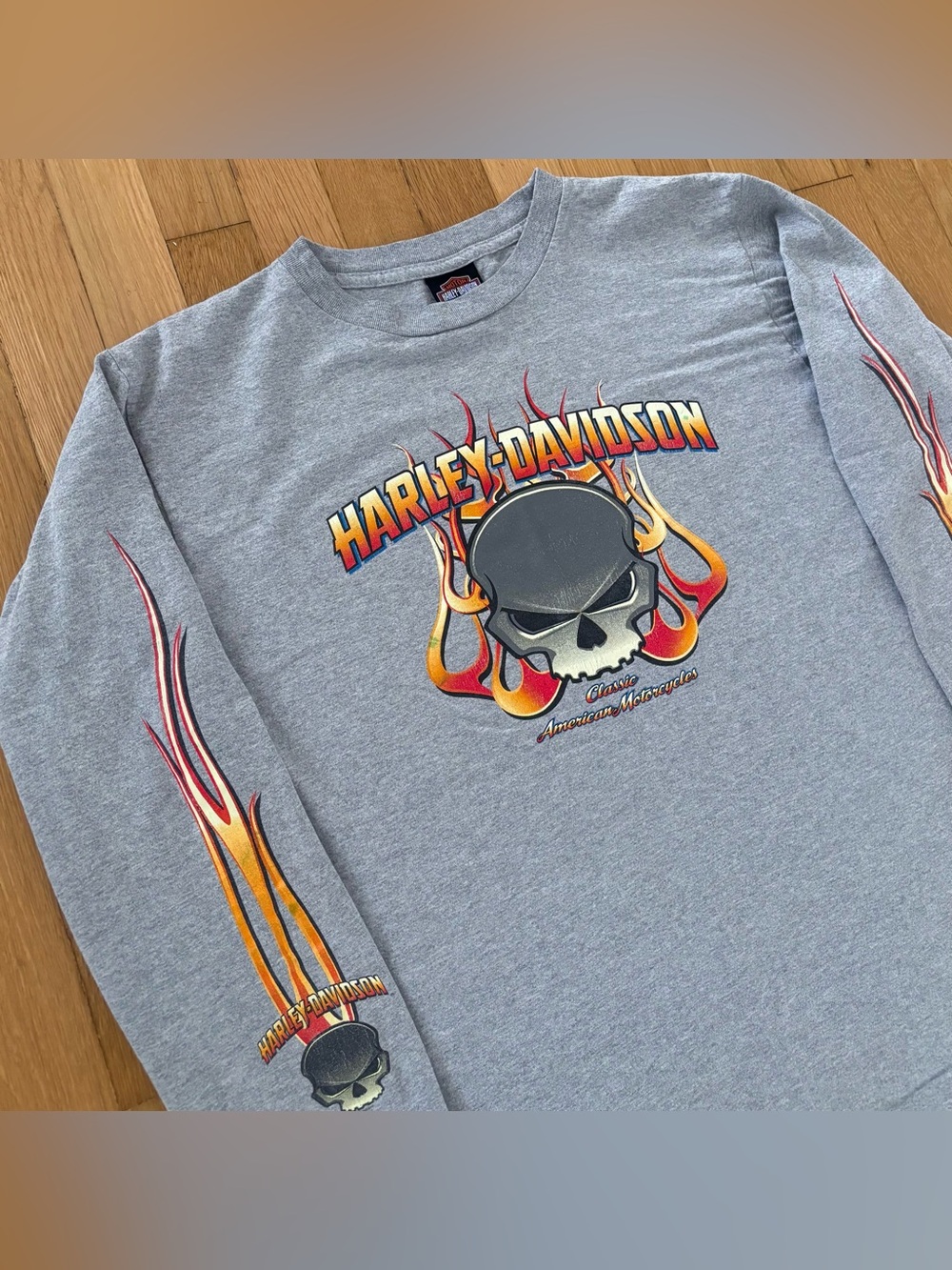 Vintage 2006 Harley Davidson Daytona Bike Week Shirt L Long Sleeve Tribal Flames